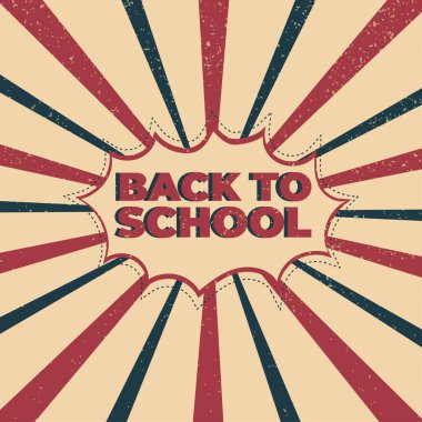 Okula geri dön, metin ve satışta vektör illüstrasyonu