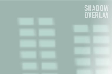 Gölge örtüsü etkisi. Pencerenin doğal gölgeleri şeffaf arkaplanda izole edilmiş. Vektör yumuşak gölge ve ışık örtüsü etkisi.