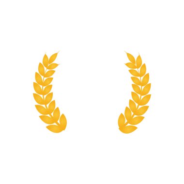 Defne çelengi. Yapraklı çiçek deseni koleksiyonu. Dekoratif doğal elementler. Beyaz arkaplandaki defne dallarının vektör illüstrasyonu.