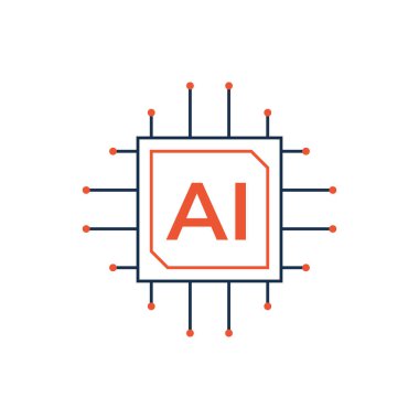 Yapay zeka çizgisi sanat tarzı makine akıllı robot ve bulut hesaplama ağı yapay zeka dijital teknolojisi - internet, çözüm, algoritma, vektör illüstrasyonu