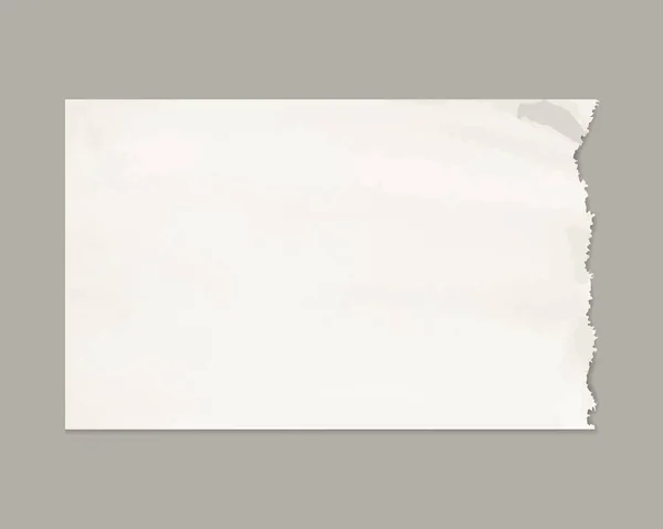 Порванная Бумага Настоящая Коричневая Бумага Разорванная Разорванная Серый Фон — стоковый вектор