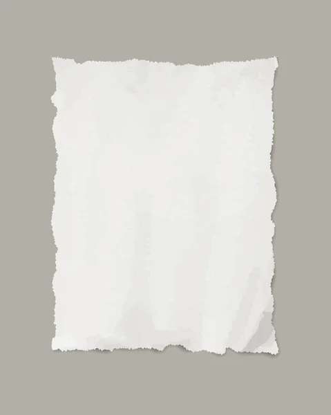 Papel Desgarrado Papel Marrón Real Desgarrado Rasgado Fondo Gris — Vector de stock