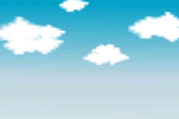 Cielo Con Nubes Día Soleado Cielo Azul Ilustración Diseño Vectorial — Vector de stock