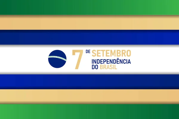Drapeau Brésil Fête Nationale Conception Fête Indépendance Pour Célébration Brésilienne — Image vectorielle