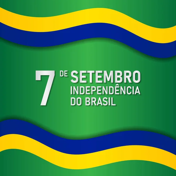 Bandera Brasil Diseño Del Día Nacional Día Independencia Para Celebración — Archivo Imágenes Vectoriales