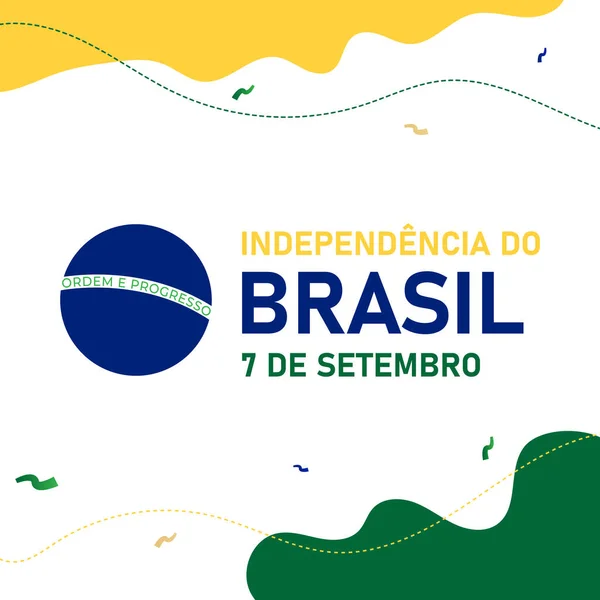 Brezilya Bayrağı Brezilya Kutlamaları Için Ulusal Gün Veya Bağımsızlık Günü — Stok Vektör