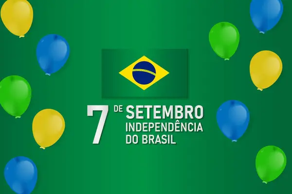 Flagge Brasiliens Nationalfeiertag Oder Unabhängigkeitstag Für Brasilianische Feierlichkeiten — Stockvektor