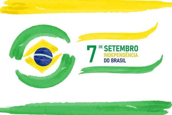 Flagge Brasiliens Nationalfeiertag Oder Unabhängigkeitstag Für Brasilianische Feierlichkeiten — Stockvektor