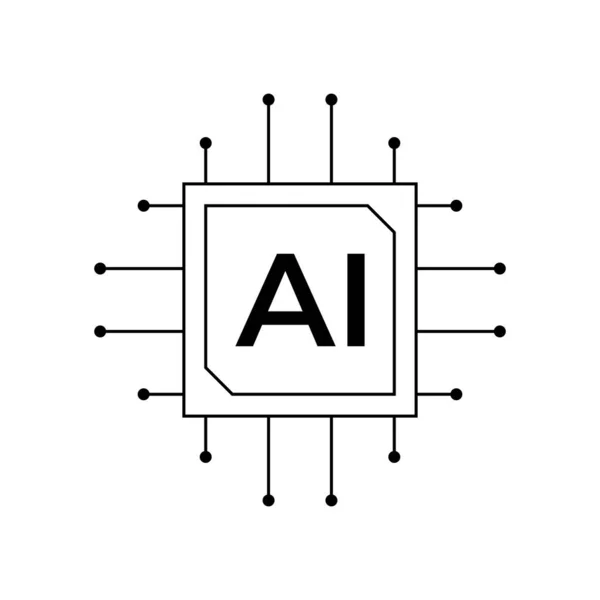 Yapay zeka çizgisi sanat tarzı makine akıllı robot ve bulut hesaplama ağı yapay zeka dijital teknolojisi - internet, çözüm, algoritma, vektör illüstrasyonu