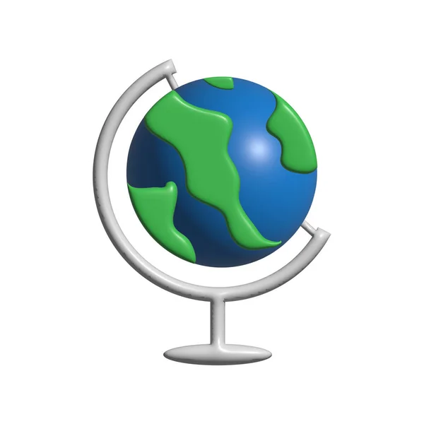 Rendering Planet Earth White Background Planet Earth Day Environment Day — Stock Photo, Image