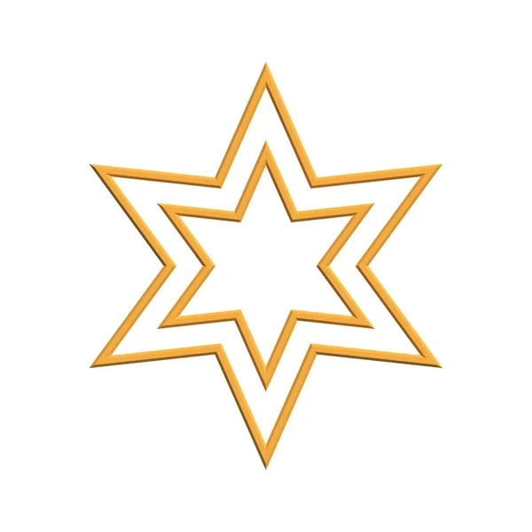 白い背景に孤立した極小星のシンボル 3Dレンダリングスターアイコン — ストック写真