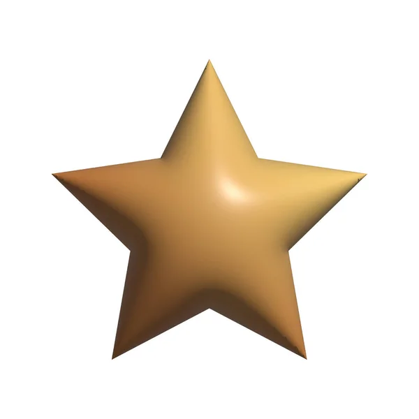 Minimal Star Symbol Isolated White Background Rendering Star Icon — Stock Photo, Image