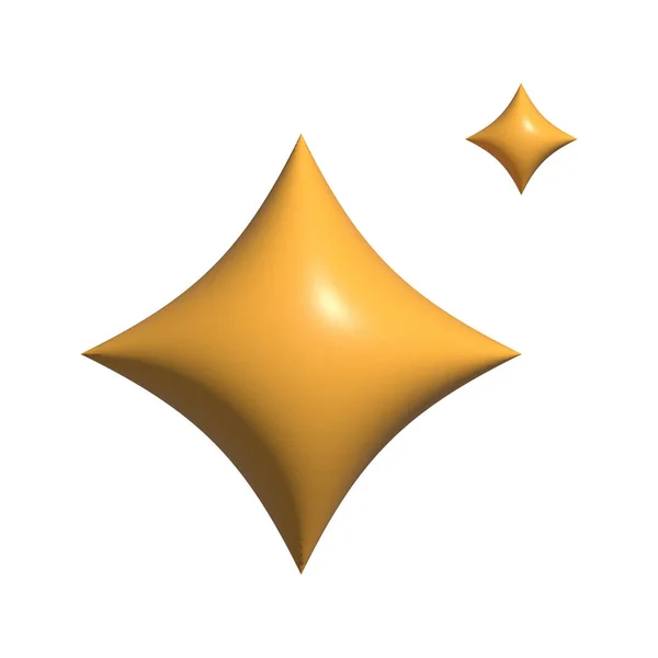 Minimal Stjärna Symbol Isolerad Vit Bakgrund Rendering Stjärna Ikonen — Stockfoto
