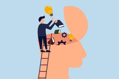 Beceri, yeni şeyler öğrenmek veya bilgi geliştirmek için yeni beceri ve iş kalitesi kavramını geliştirmek, insanın çalışma becerisini geliştirmek için ampul fikirlerini ve kitapları insan kafasına yerleştirmesi..