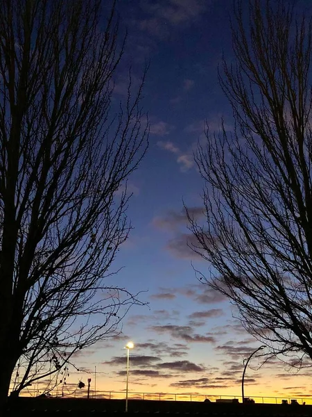 Pôr Sol Cidade — Fotografia de Stock