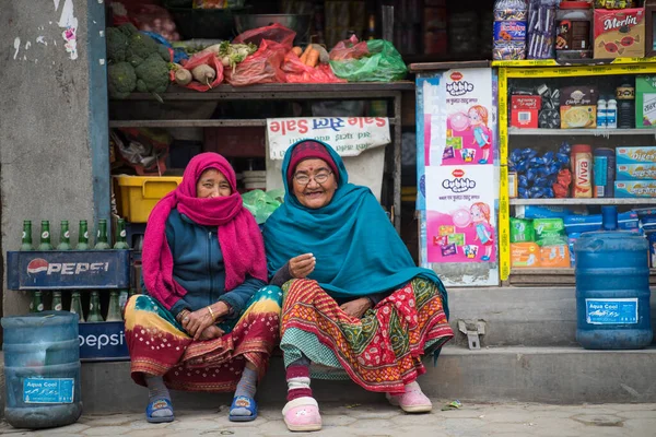 Kathmandu Nepale Aprile 2019 Vista Sulla Strada Della Gente Del — Foto Stock