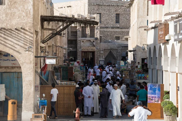 Doha Qatar Maart 2019 Straat Met Dierenwinkels Oude Markt Souk — Stockfoto