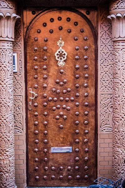 Marrakech Marruecos Febrero 2018 Puerta Entrada Principal Antigua — Foto de Stock