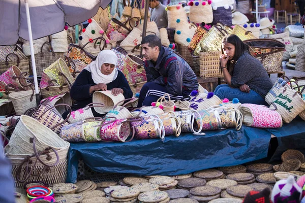 Marrakesh Maroko Lutego 2022 Typowa Ulica Starożytnej Dzielnicy Medina Marrakeszu — Zdjęcie stockowe