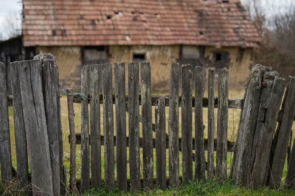 Sunja Hırvatistan Nisan 2022 Kırsal Bir Alanda Eski Harap Olmuş — Stok fotoğraf
