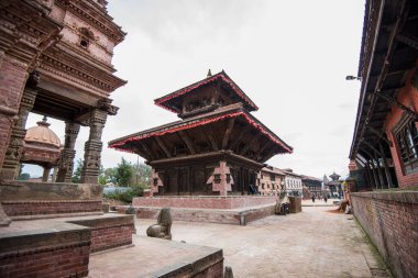 Katmandu, Nepal - 20 Mart 2022: Patan Durbar Meydanı Lalitpur şehrinin merkezinde yer almaktadır. Patan bilinen en eski Budist kentidir. Hinduizm ve Budizm 'in merkezidir..