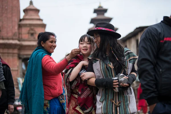 Kathmandu Nepale Marzo 2022 Turisti Visitano Piazza Patan Durbar Patan — Foto Stock