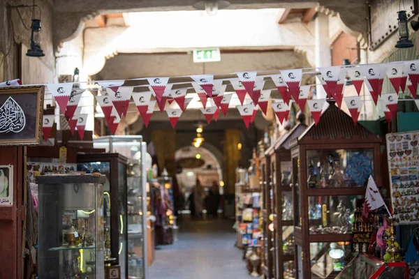 Doha Qatar April 2022 Old Market Souk Waqif Decorated Qatar — Stock Photo, Image