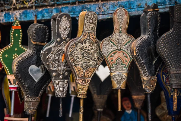 Marraquexe Marrocos Fevereiro 2018 Todos Tipos Lembranças Exibidas Uma Loja — Fotografia de Stock