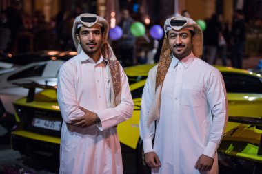 Doha, Katar-Şubat 01.2020: Katar takımı tarafından yapay Pearl Adası 'nda 