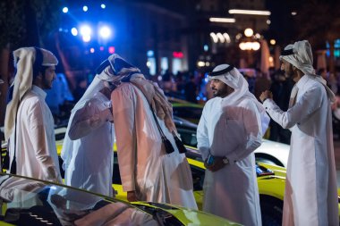 Doha, Katar-Şubat 01.2020: Katar takımı tarafından yapay Pearl Adası 'nda 