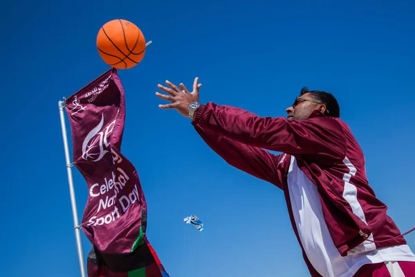 Doha Qatar February 2016 Local People Enjoy Basketball Event Organized — ストック写真