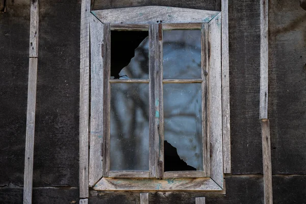 Sunja Croatia April 2021 Rustic Style Aged Window Rural Home — Stock Photo, Image