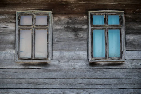 Sunja Kroatien April 2021 Rustikales Fenster Ländlicher Hauswand — Stockfoto