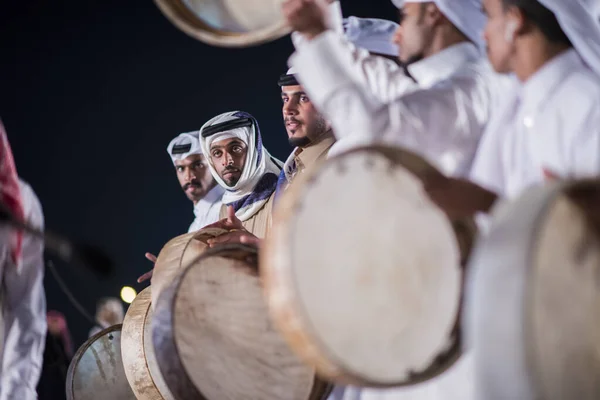 Doha Qatar December 2017 Traditional Bedouin Music Celebration Qatar National — ストック写真