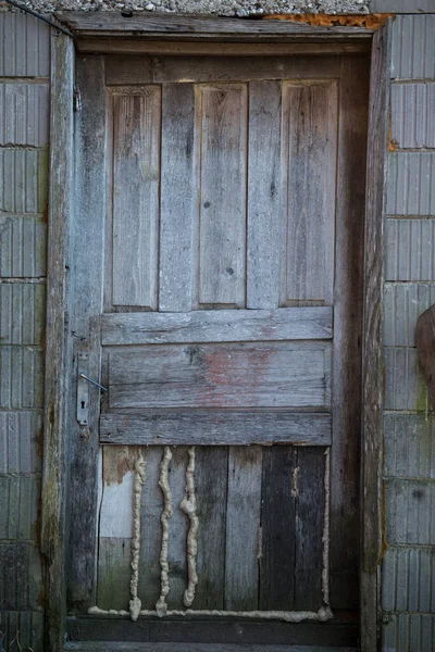 Oude Houten Rustieke Deuren Landelijke Woonmuur — Stockfoto