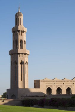 Muscat, Umman - 05 Mart 2019: Muscat 'taki Sultan Qaboos Büyük Camii.