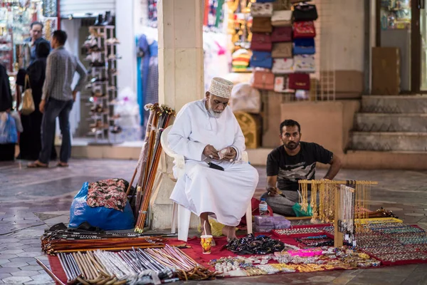 阿曼马斯喀特 2019年3月5日 Mutrah老城商店的商人 — 图库照片