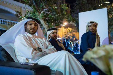 Doha, Katar-Şubat 01.2020: Katar takımı tarafından yapay Pearl Adası 'nda 