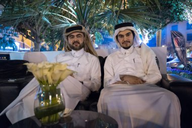 Doha, Katar-Şubat 01.2020: Katar takımı tarafından yapay Pearl Adası 'nda 