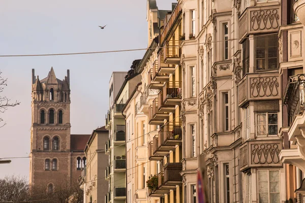 München Deutschland Dezember 2021 Straßenansicht Der Fassade Des Gebäudes Der — Stockfoto