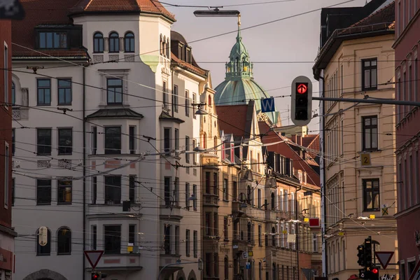 München Deutschland Dezember 2021 Straßenansicht Der Fassade Des Gebäudes Der — Stockfoto