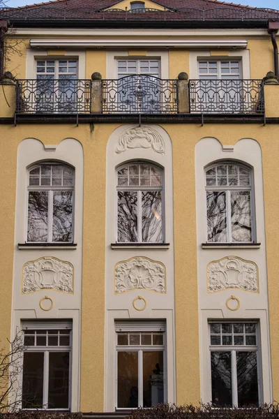 Munich Germany December 2021 Street View Facade Building Munich Downtown — стоковое фото