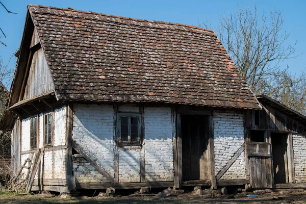 Croatia April 2022 Very Old Traditional Wooden House — Stockfoto