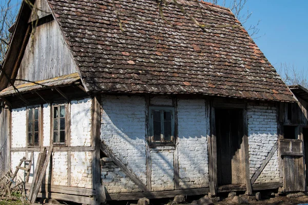 Croatia April 2022 Very Old Traditional Wooden House — Stockfoto