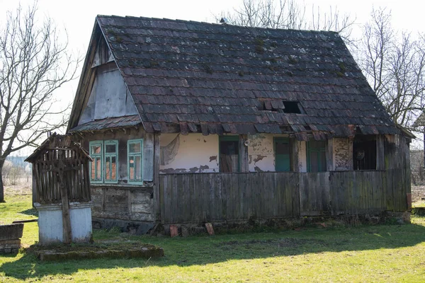 Croatia April 2022 Very Old Traditional Wooden House — Stockfoto