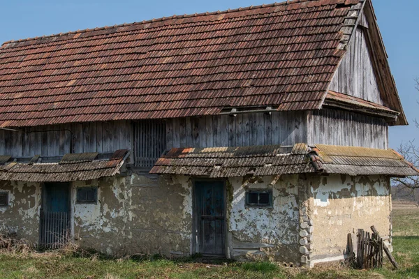 Croatia April 2022 Very Old Traditional Wooden House — Stockfoto