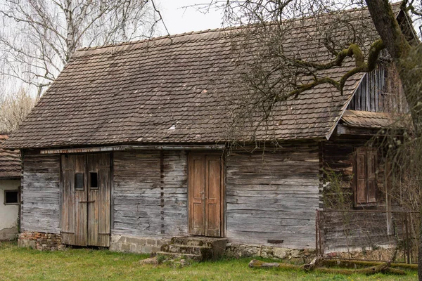 Хорватия Апреля 2022 Года Старый Традиционный Деревянный Дом — стоковое фото
