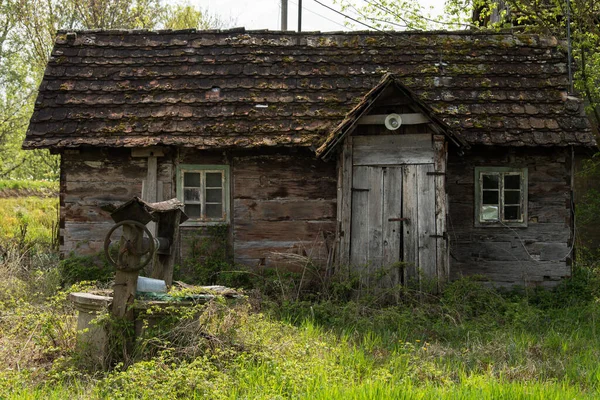 Croatia April 2022 Very Old Traditional Wooden House — Stockfoto