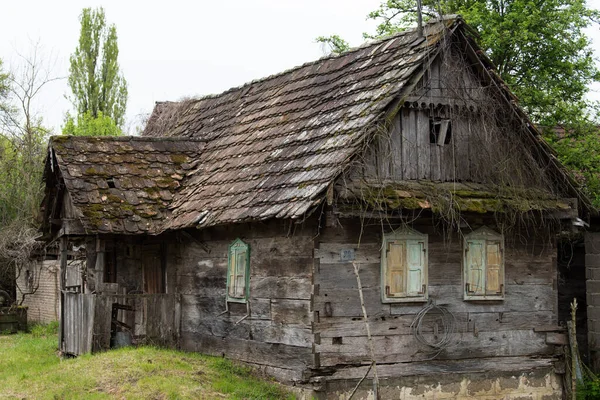 Croatia April 2022 Very Old Traditional Wooden House — Stockfoto