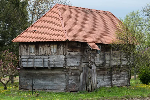 Croatia April 2022 Very Old Traditional Wooden House — Stockfoto